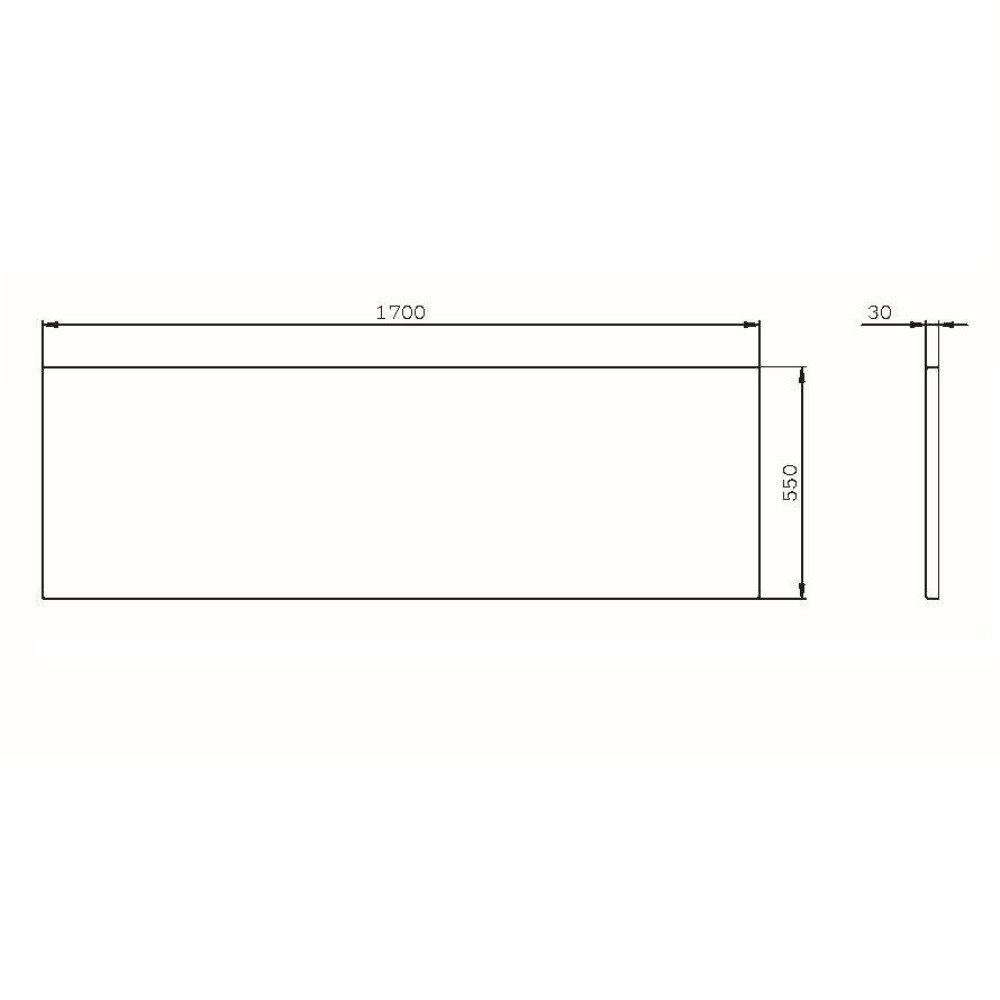 Фронтальная панель для акриловой ванны 170см Am.pm Func W84A-170-070W-P