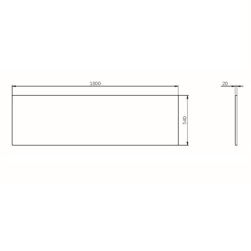 Фронтальная панель для акриловой ванны 180см Am.pm Func W84A-180-080W-P