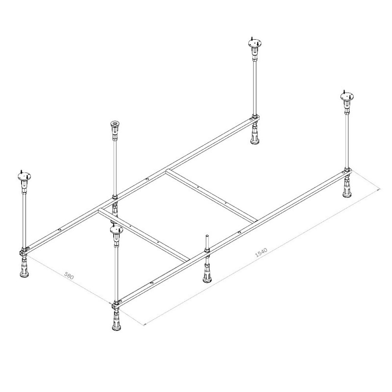 Каркас для ванны 160см Am.pm Func W84A-160-070W-R