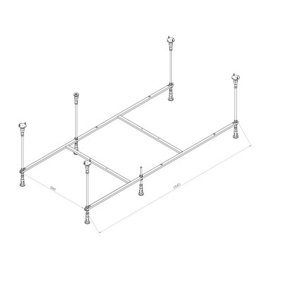 Каркас для ванны 170см Am.pm Func W84A-170-080W-R