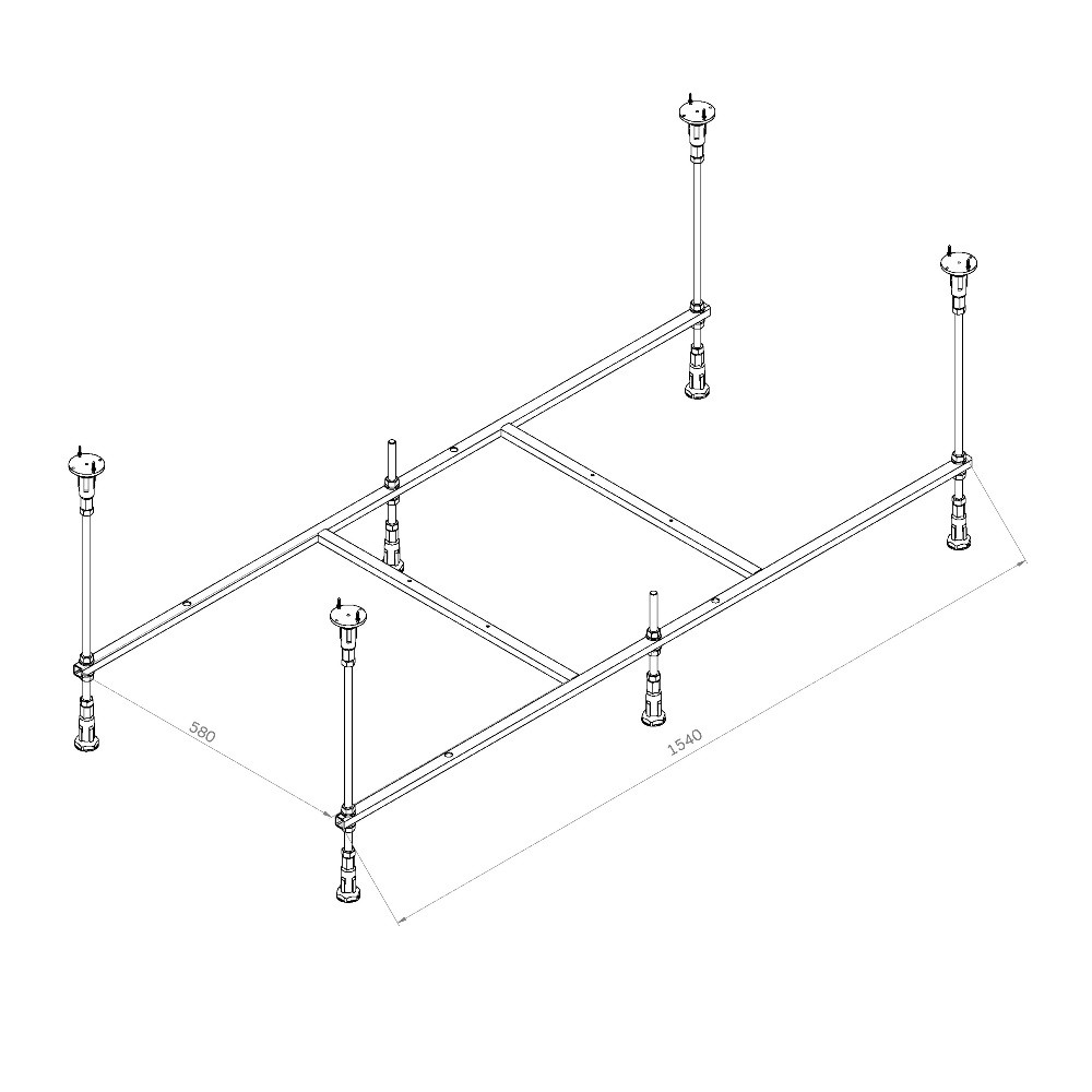 Каркас для ванны 160см Am.pm X-Joy W94A-160-070W-R