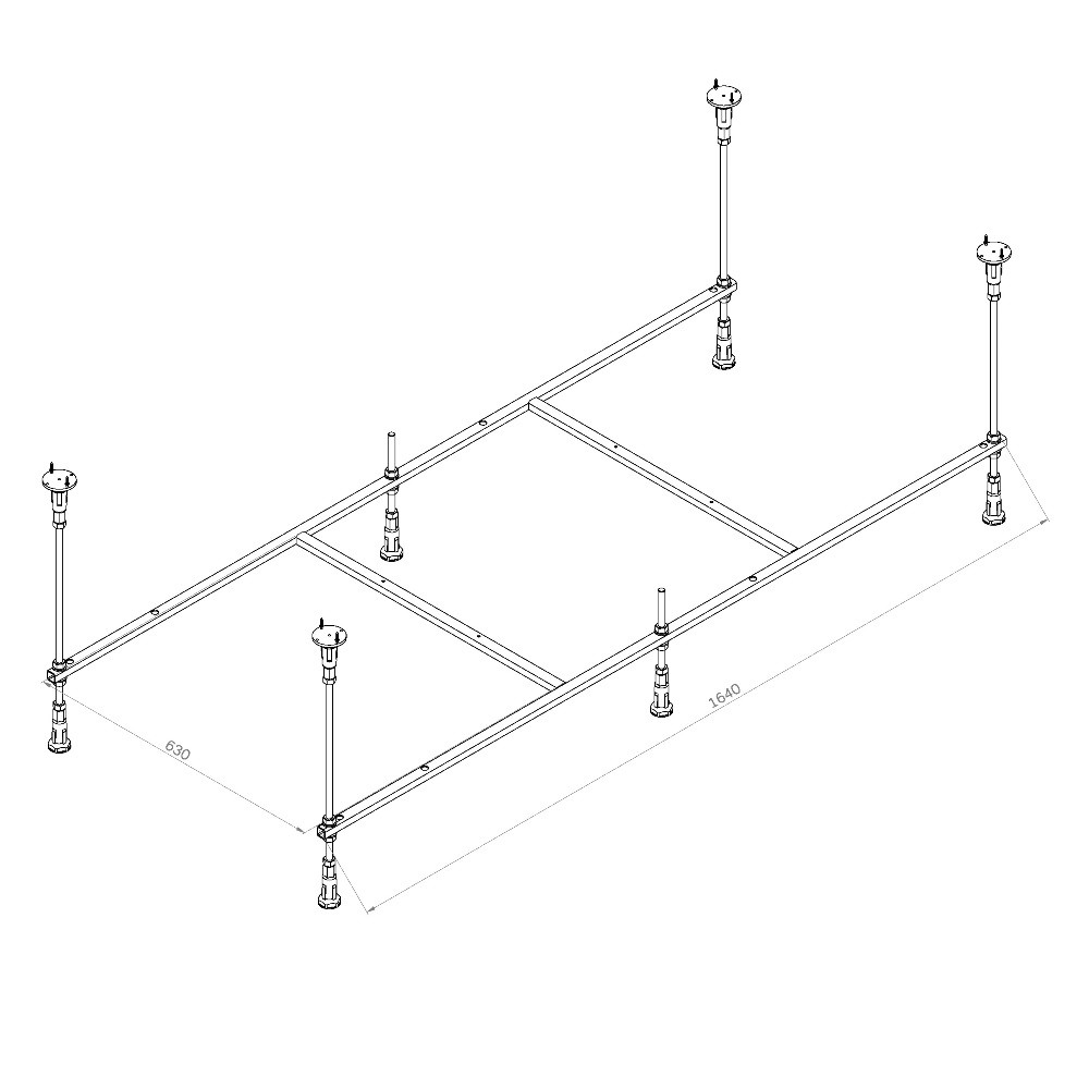 Каркас для ванны 170см Am.pm X-Joy W94A-170-075W-R