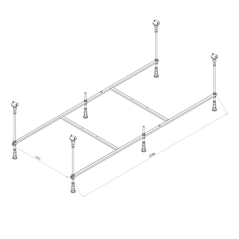 Каркас для ванны 180см Am.pm X-Joy W94A-180-080W-R