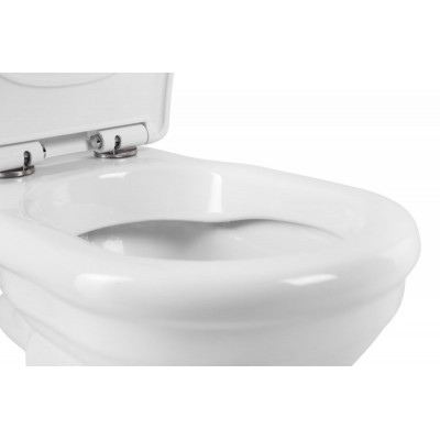 Сиденье дюропласт, soft close, металлическое крепление хром Belbagno BB115SC