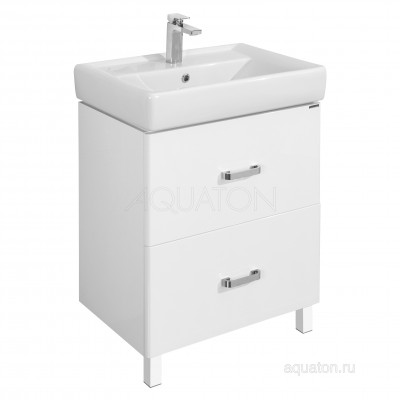 Тумба под раковину белая 70см AQUATON Америна 1A169301AM010
