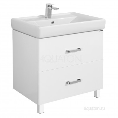 Тумба под раковину белая 80см AQUATON Америна 1A169401AM010