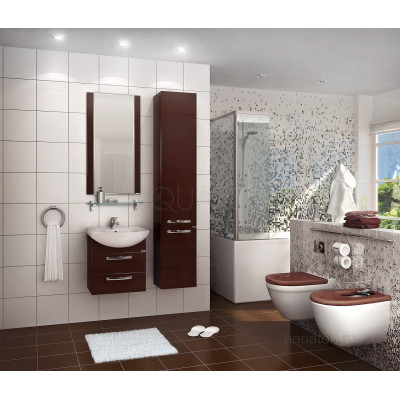 Зеркало коричневое 50см Aquaton Анелло 1A140102AA430