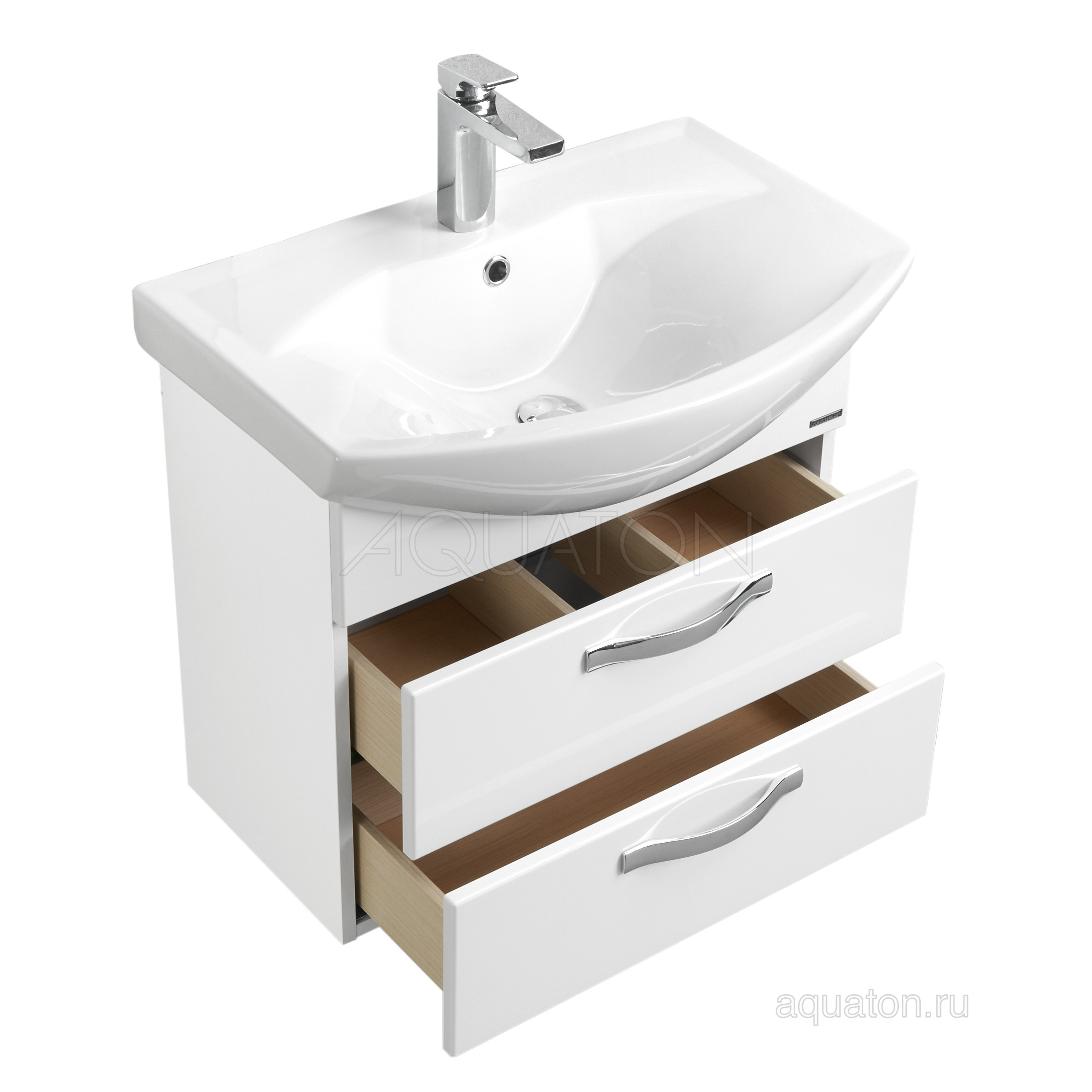 Тумба под раковину белая 50см AQUATON Ария 1A140001AA010