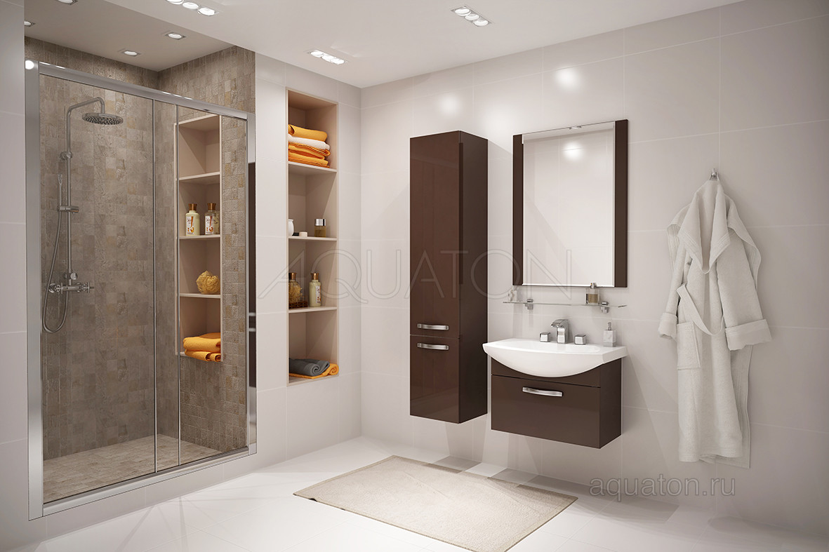 Зеркало коричневое 65см Aquaton Ария 1A133702AA430