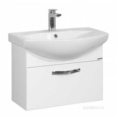 Тумба под раковину белая 65см AQUATON Ария 1A134001AA010