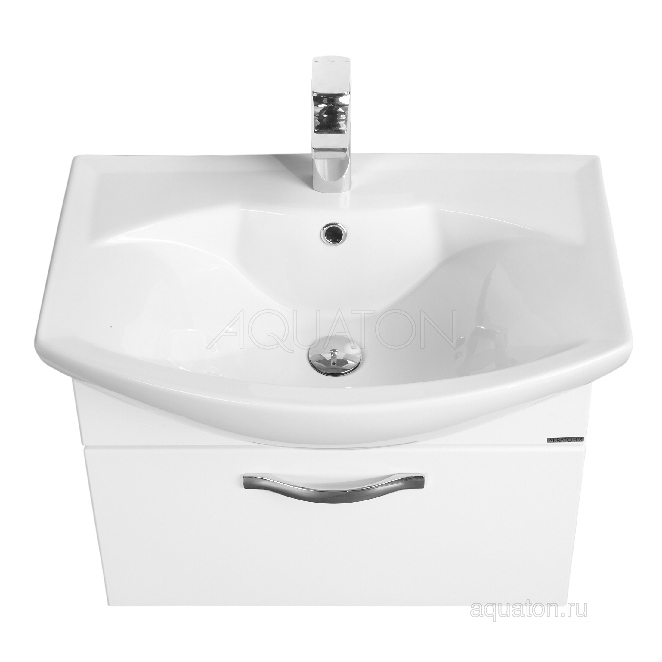 Тумба под раковину белая 65см AQUATON Ария 1A134001AA010