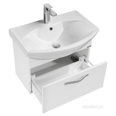 Тумба под раковину белая 65см AQUATON Ария 1A134001AA010