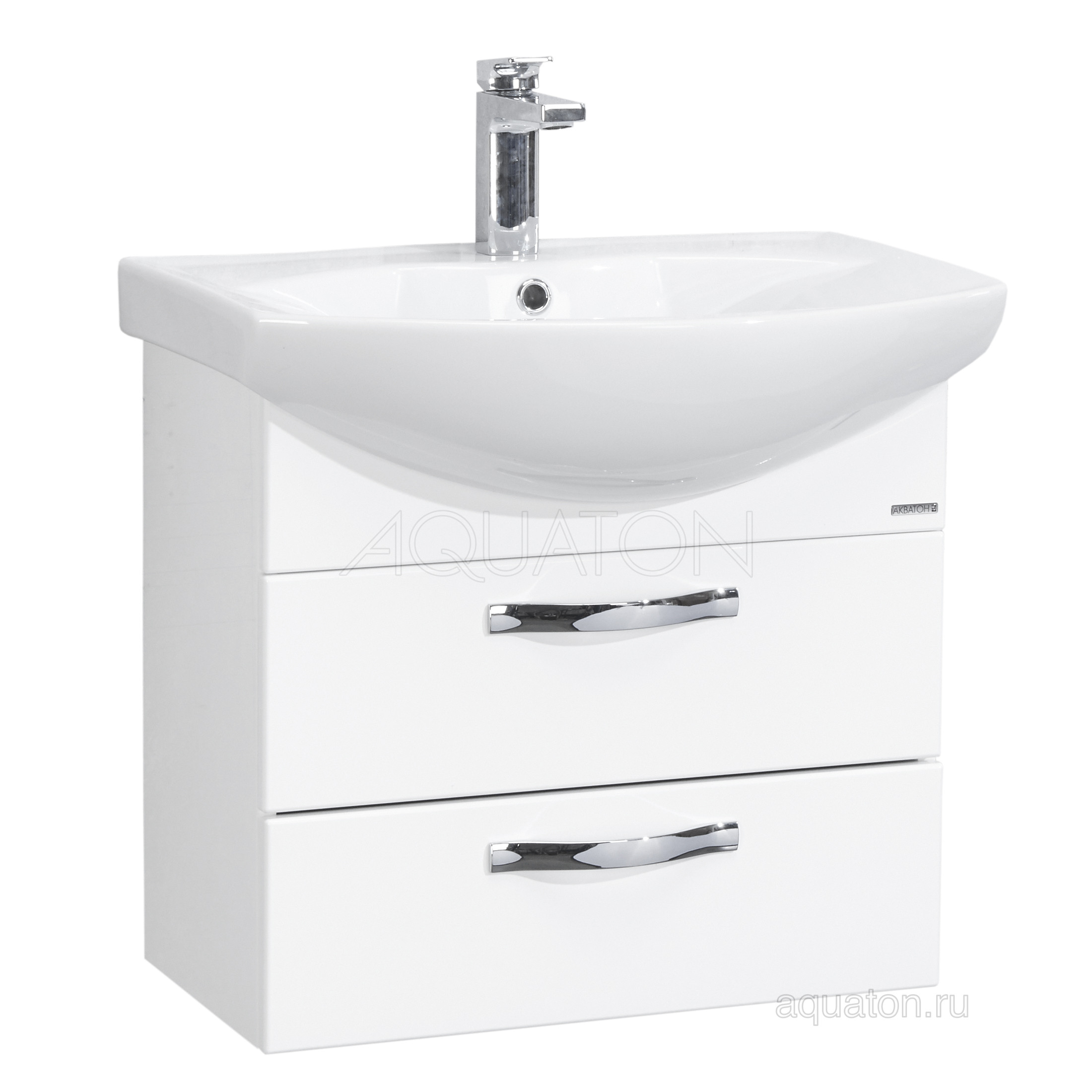 Тумба под раковину белая 65см AQUATON Ария 1A123301AA010