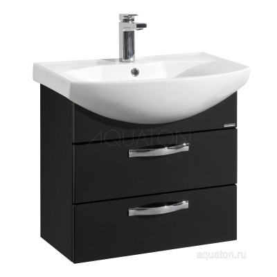 Тумба под раковину черная 65см AQUATON Ария 1A123301AA950