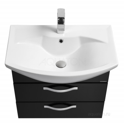 Тумба под раковину черная 65см AQUATON Ария 1A123301AA950