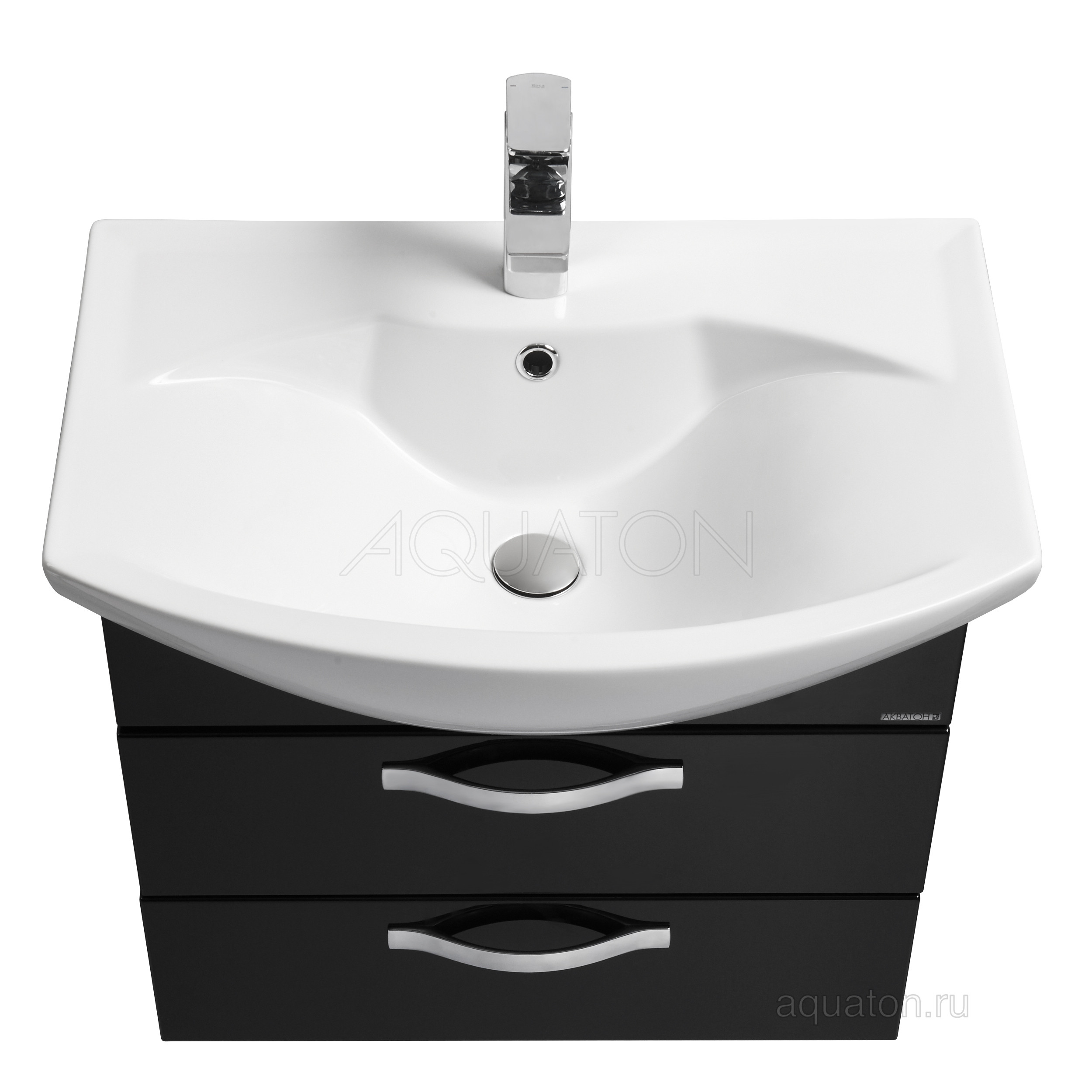 Тумба под раковину черная 65см AQUATON Ария 1A123301AA950