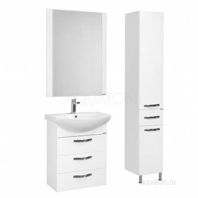 Тумба под раковину белая 65см AQUATON Ария 1A123401AA010