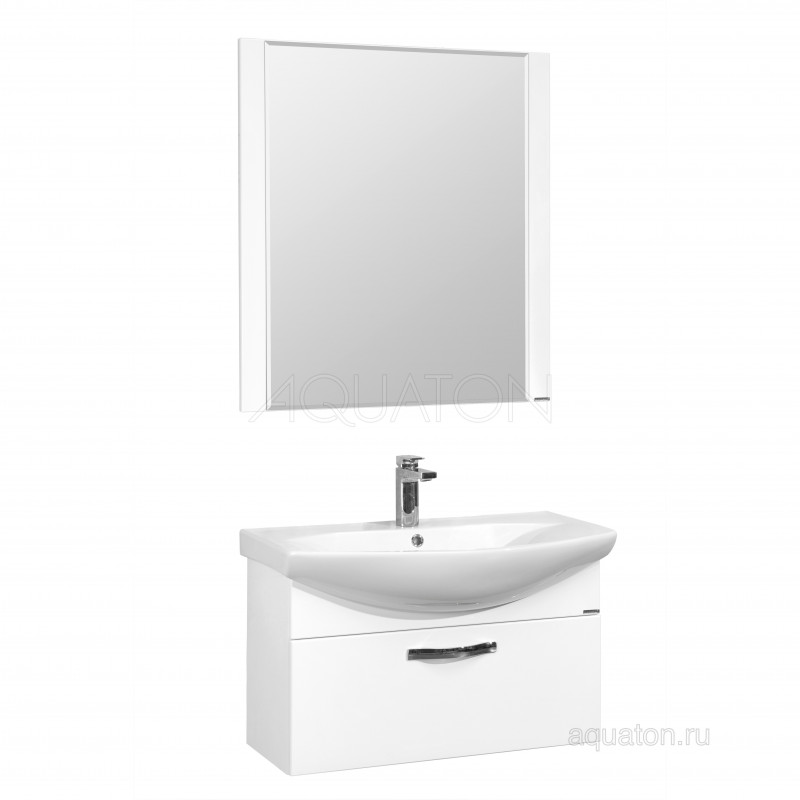 Зеркало белое 80см Aquaton Ария 1A141902AA010