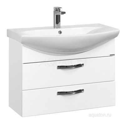 Тумба под раковину белая 80см AQUATON Ария 1A140801AA010