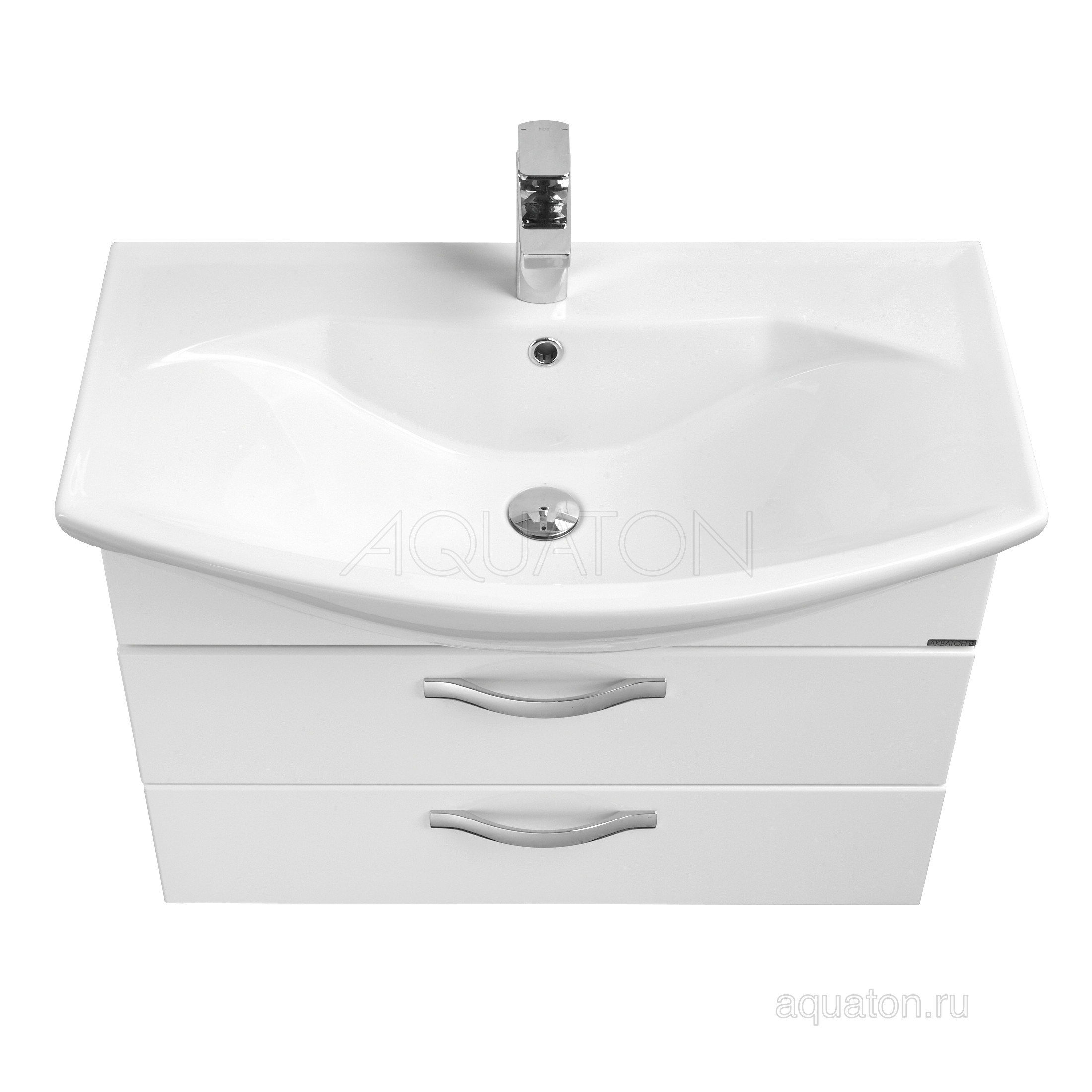 Тумба под раковину белая 80см AQUATON Ария 1A140801AA010