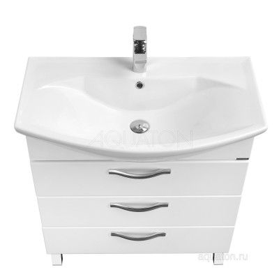 Тумба под раковину белая 80см AQUATON Ария 1A141301AA010