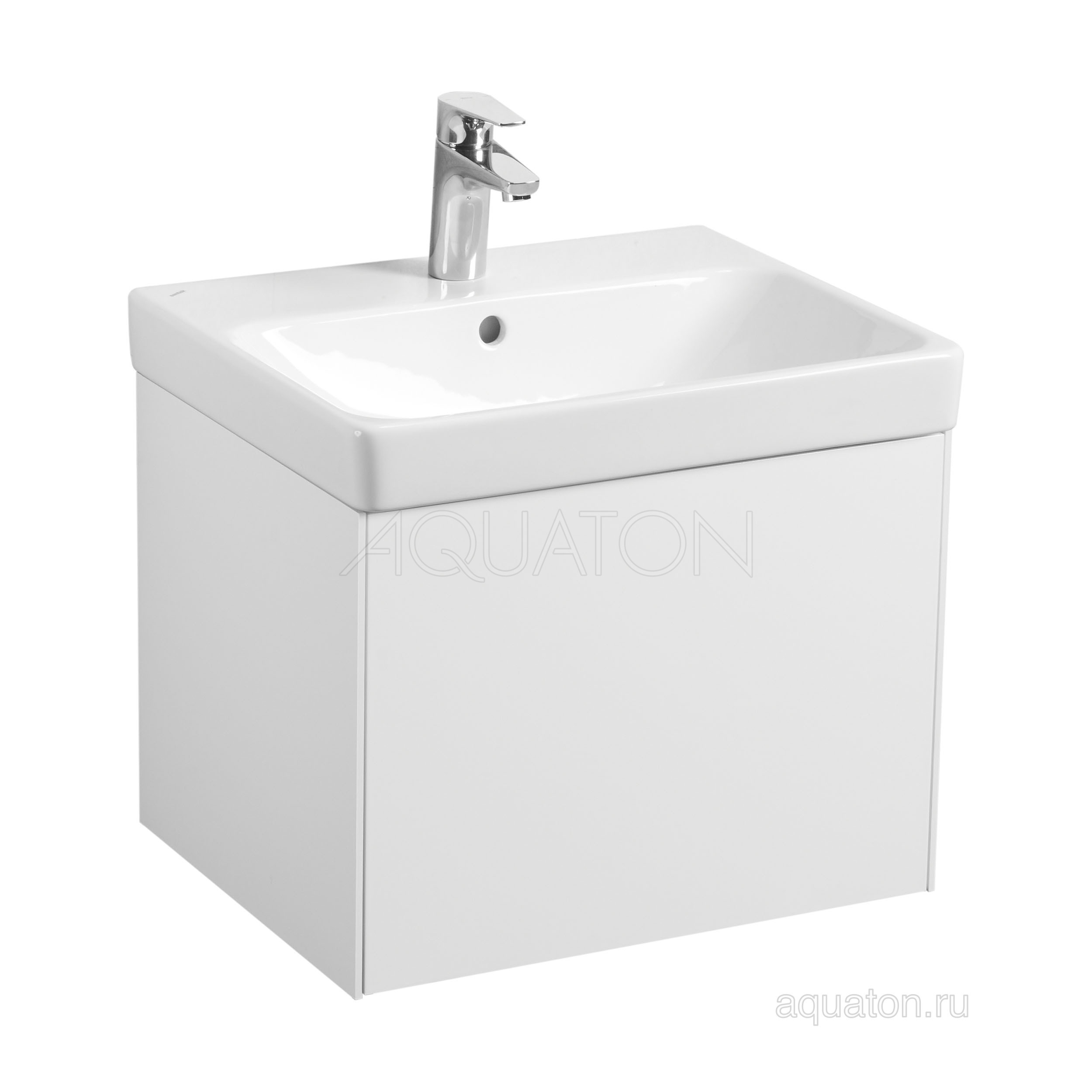 Тумба под раковину белая 55см AQUATON Асти 1A263101AX2B0
