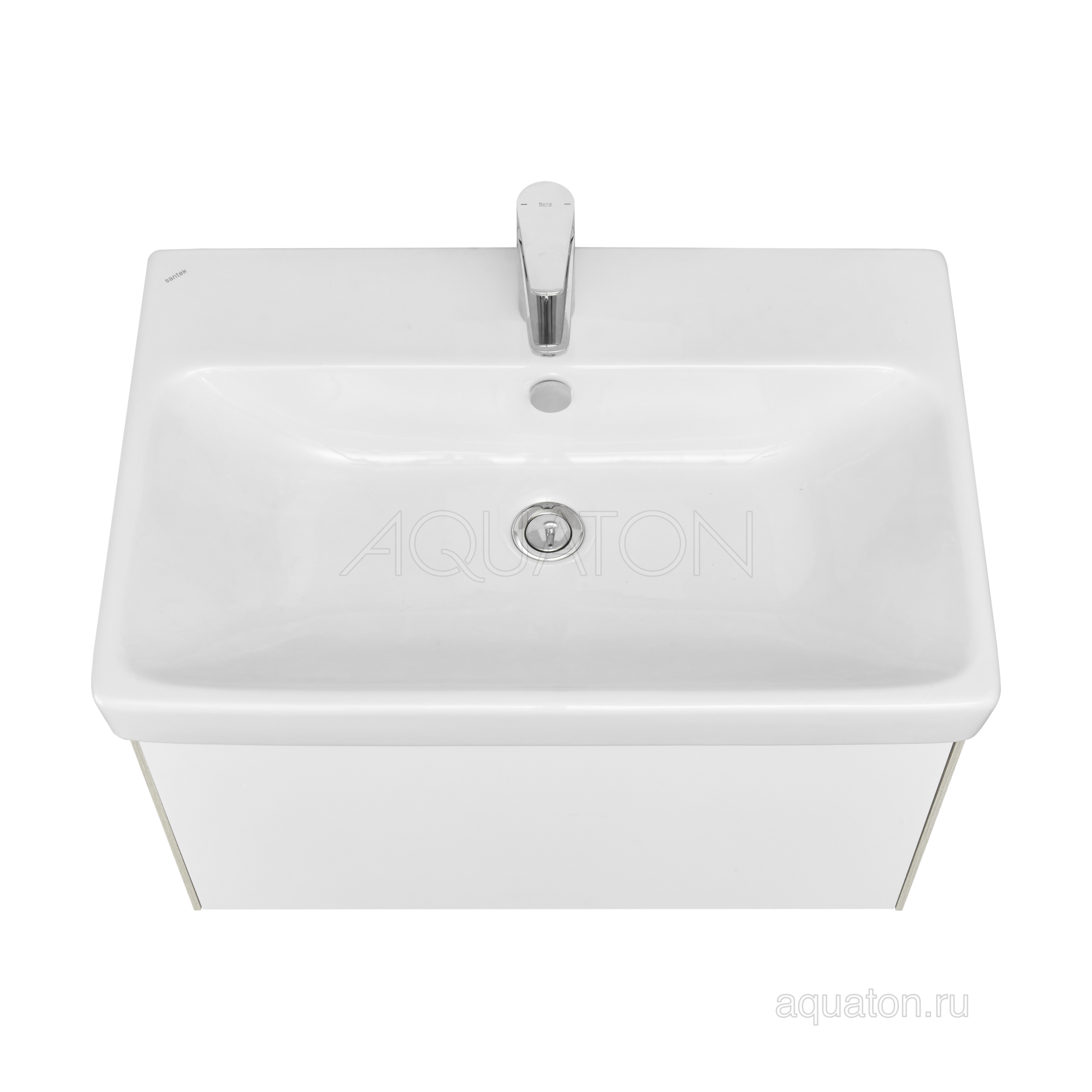 Тумба под раковину белая/ясень 70см AQUATON Асти 1A263001AXD70