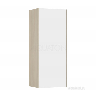 Шкаф-пенал подвесной белый/ясень Aquaton Асти 1A262903AX010