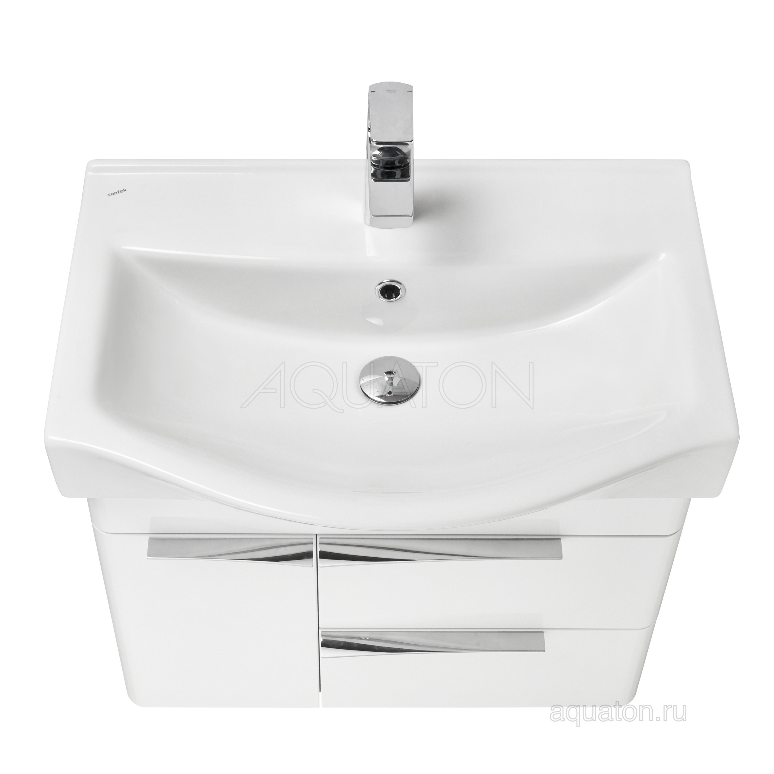 Тумба под раковину белая 65см AQUATON Беверли 1A235301BV010
