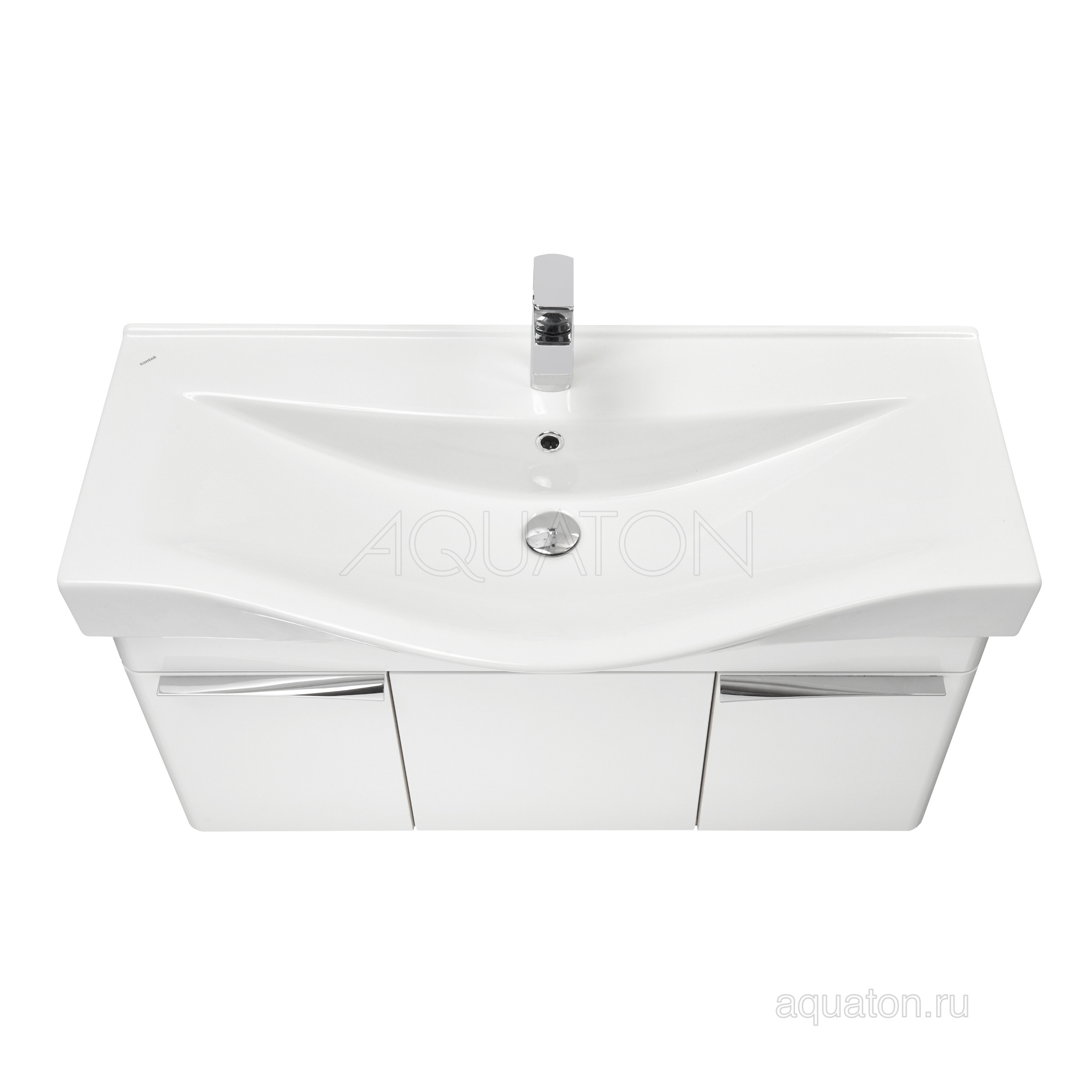 Тумба под раковину белая 100см AQUATON Беверли 1A236701BV010