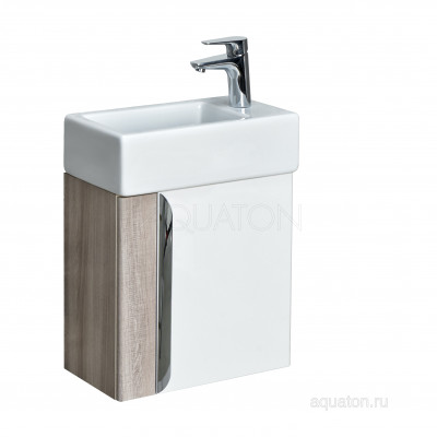 Тумба под раковину белая/ясень 45см AQUATON Верди 1A221401VTD70