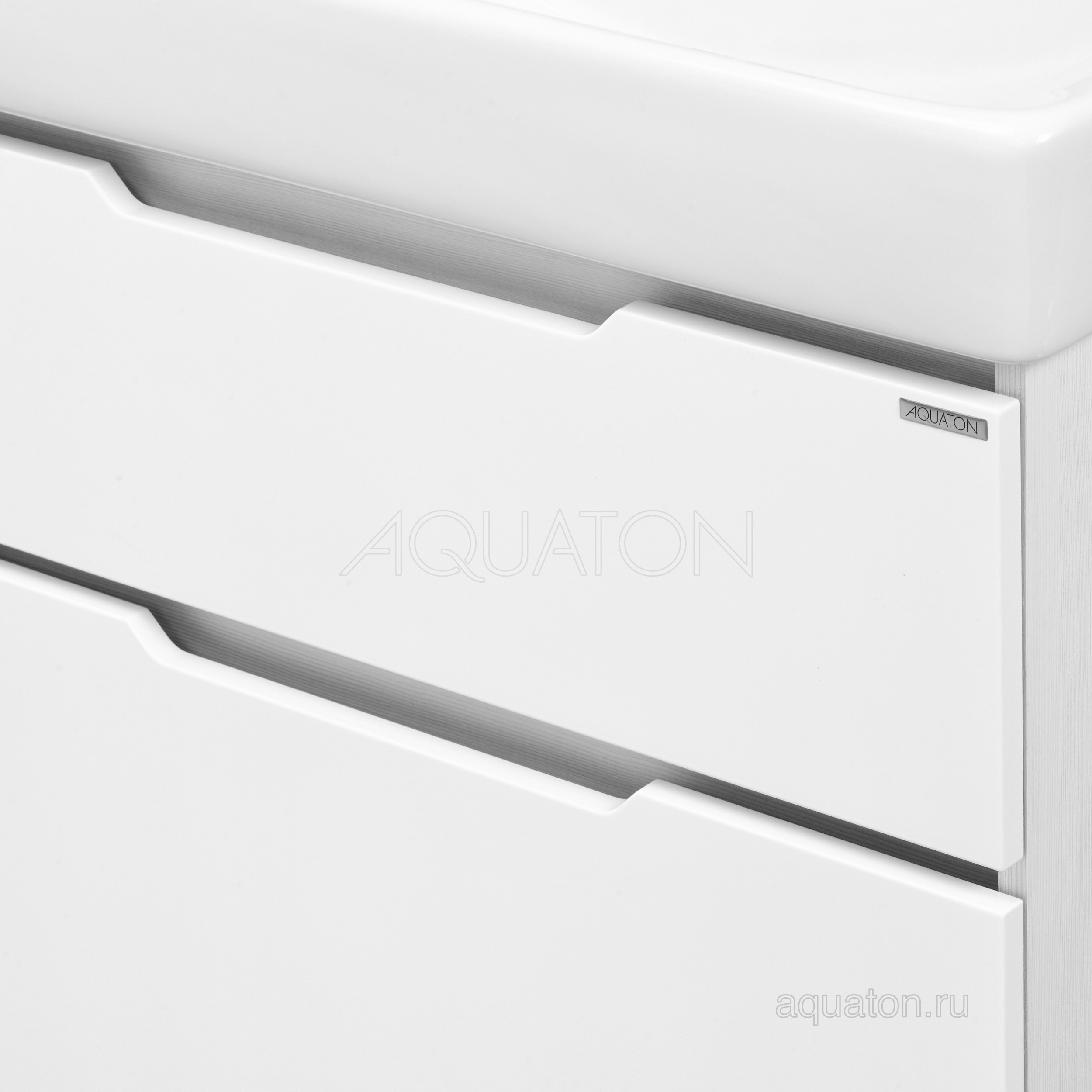 Тумба под раковину белая/дерево 80см AQUATON Дакота 1A202901DAAY0