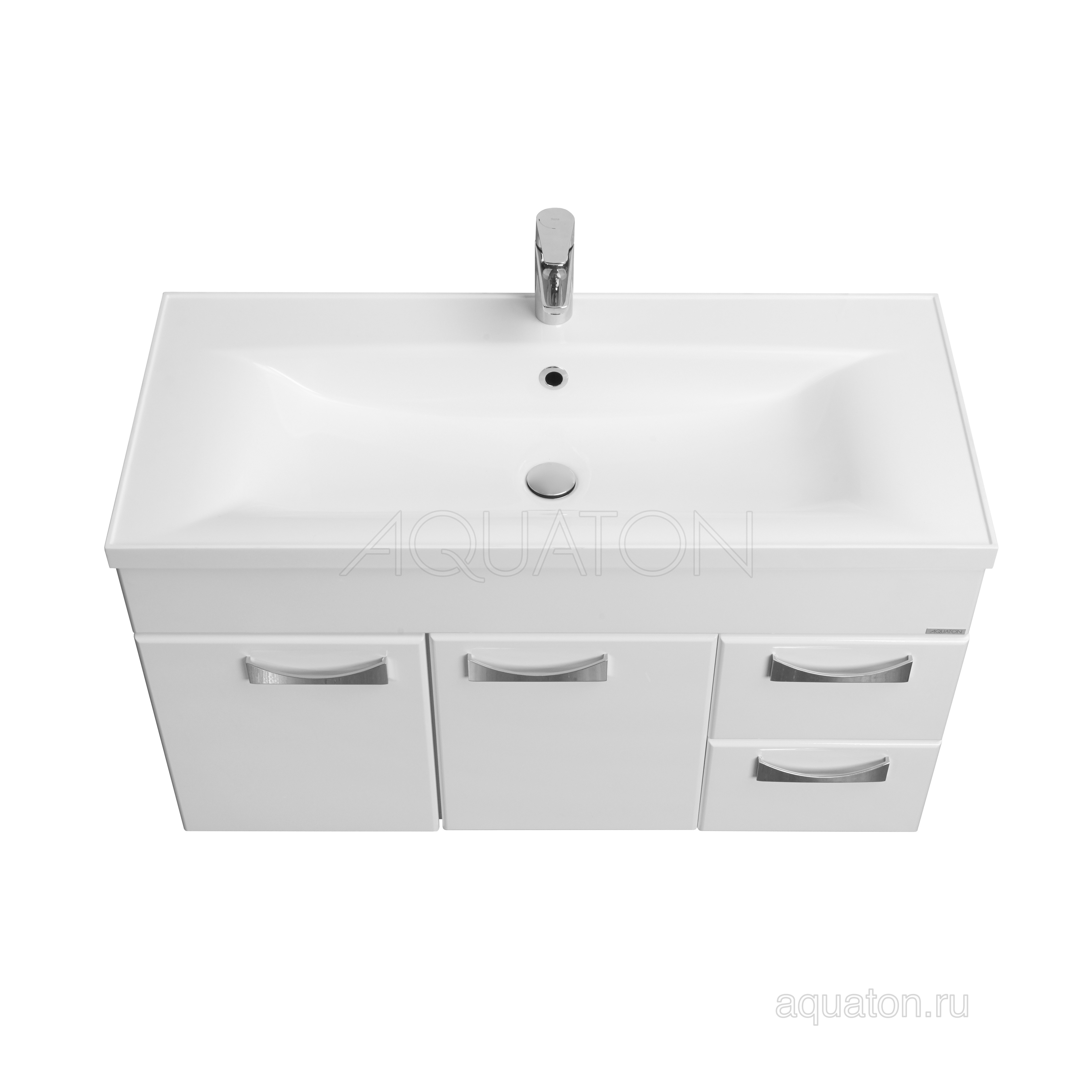 Тумба под раковину белая 100см AQUATON Диор 1A167701DR010