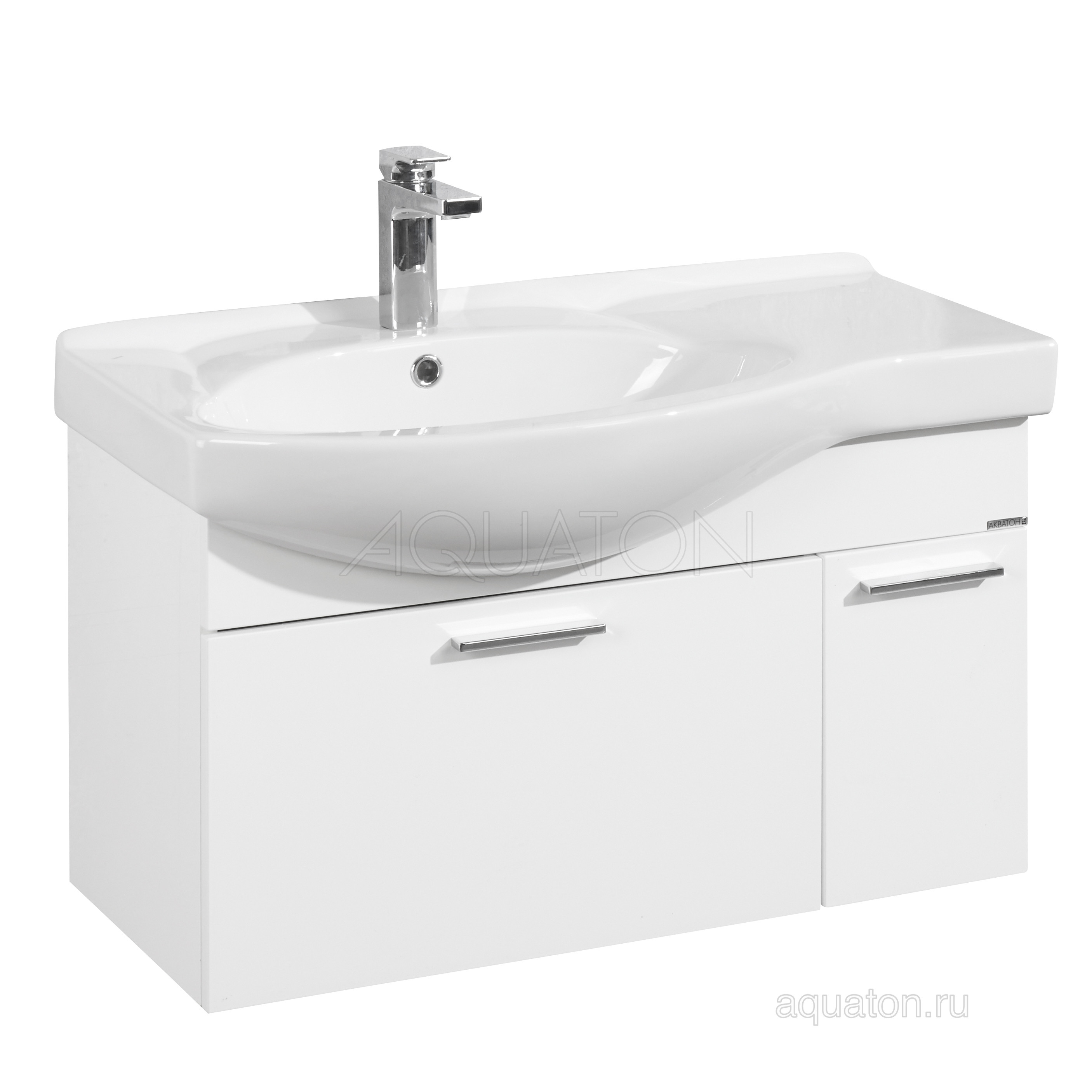 Тумба под раковину белая 80см AQUATON Инди 1A188401ND010