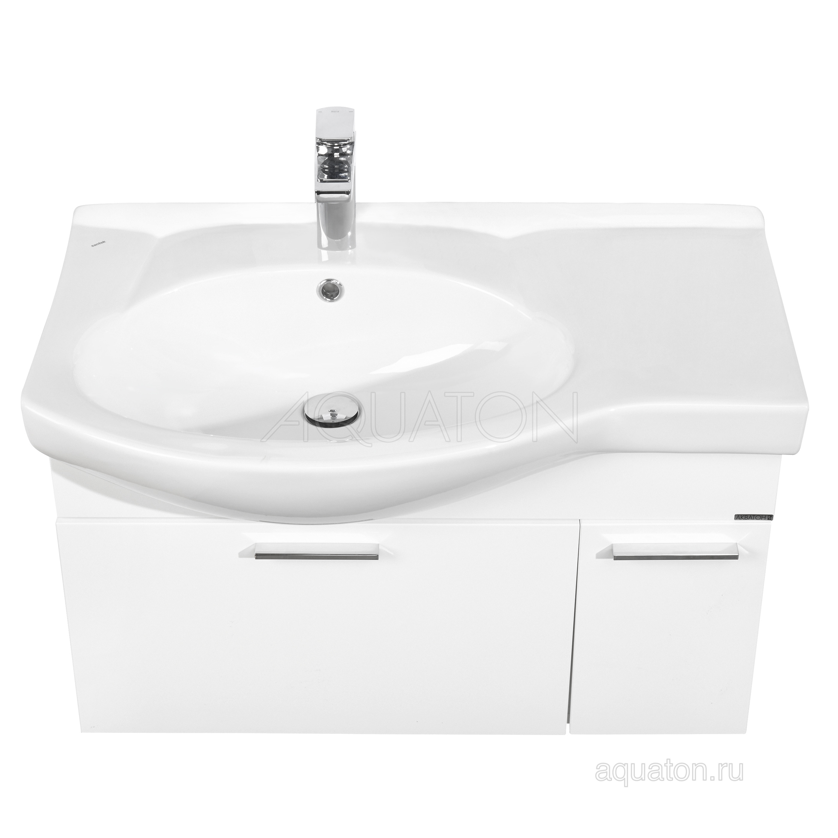 Тумба под раковину белая 80см AQUATON Инди 1A188401ND010