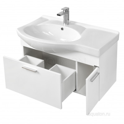 Тумба под раковину белая 80см AQUATON Инди 1A188401ND010