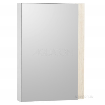 Зеркальный шкаф белый/дуб 55см Aquaton Кантри 1A257702AHB20