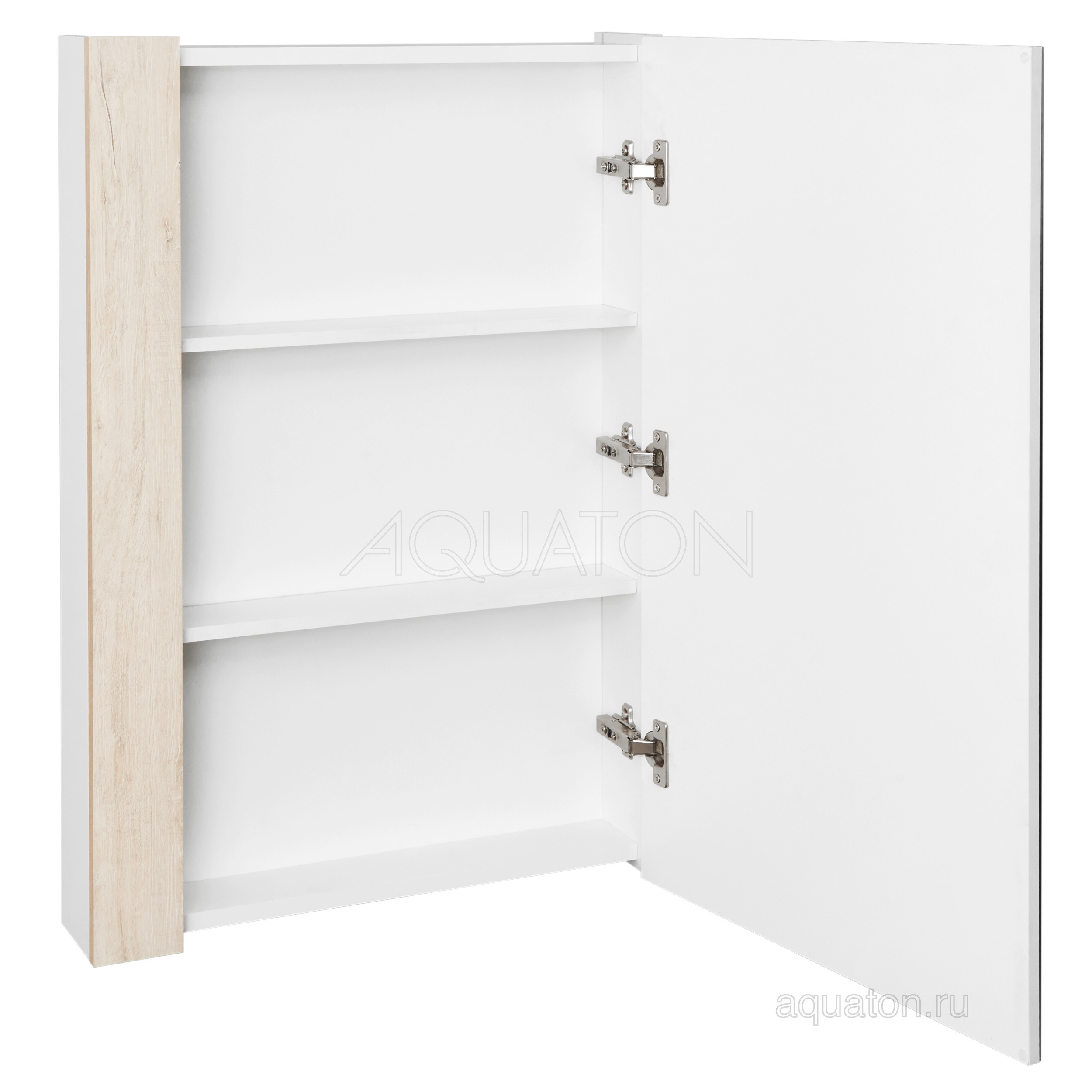 Зеркальный шкаф белый/дуб 55см Aquaton Кантри 1A257702AHB20