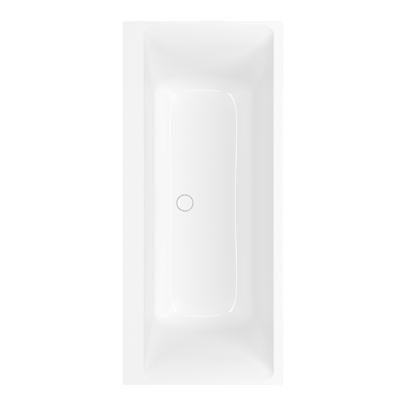 Ванна 170x75см Villeroy&Boch Subway 3.0 Альпийский белый, система наполнения на дне SilentFlow, слив белый, перелив хром