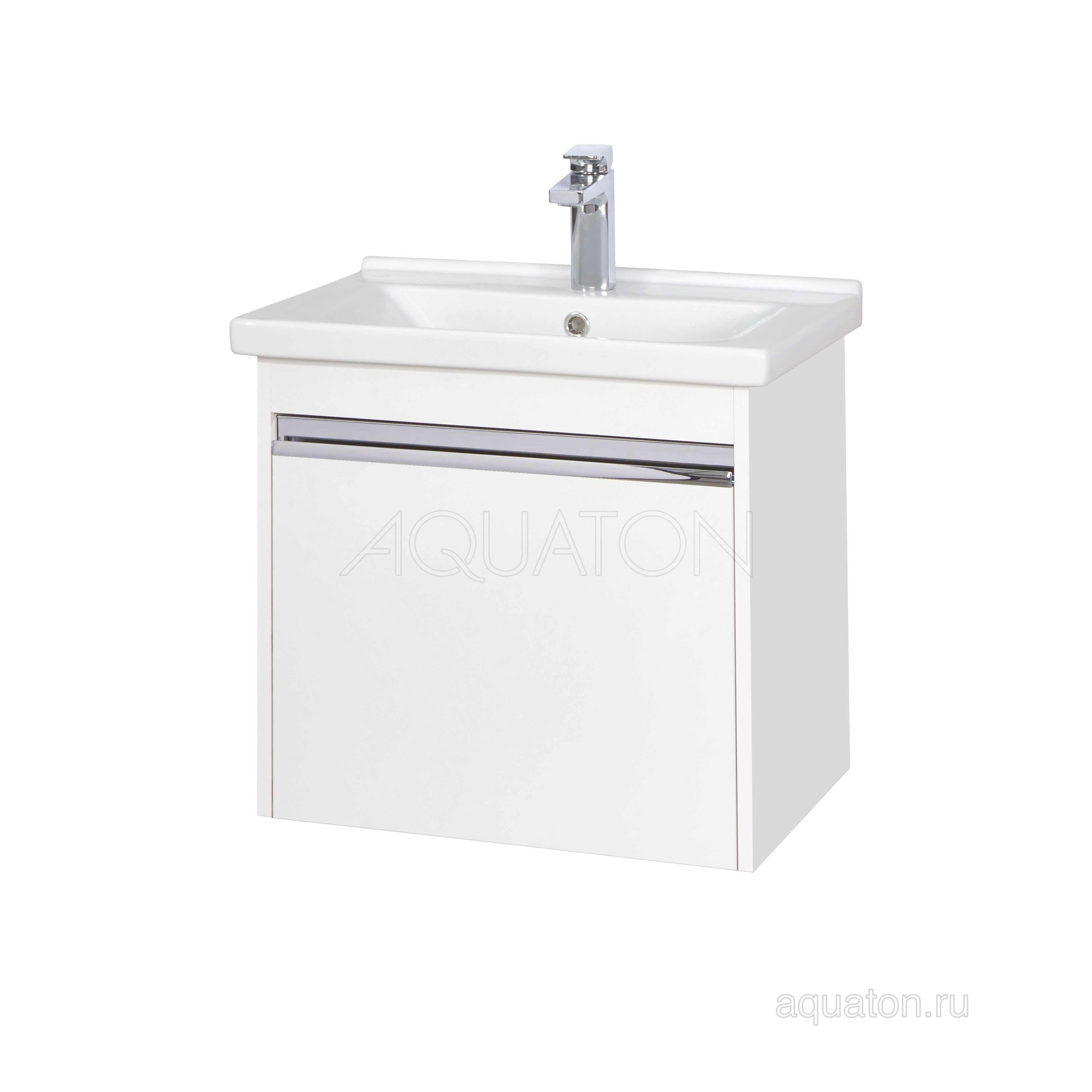 Тумба под раковину белая 60см AQUATON Капри 1A230101KP010