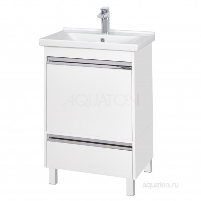 Тумба под раковину белая 60см AQUATON Капри 1A230101KP010