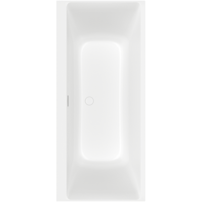 Ванна 180x80см Villeroy&Boch Subway 3.0 Альпийский белый, система наполнения на дне SilentFlow, слив белый, перелив хром