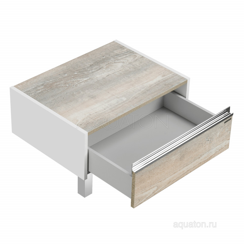 Комод белый/бетон пайн 60см Aquaton Капри 1A231003KPDA0