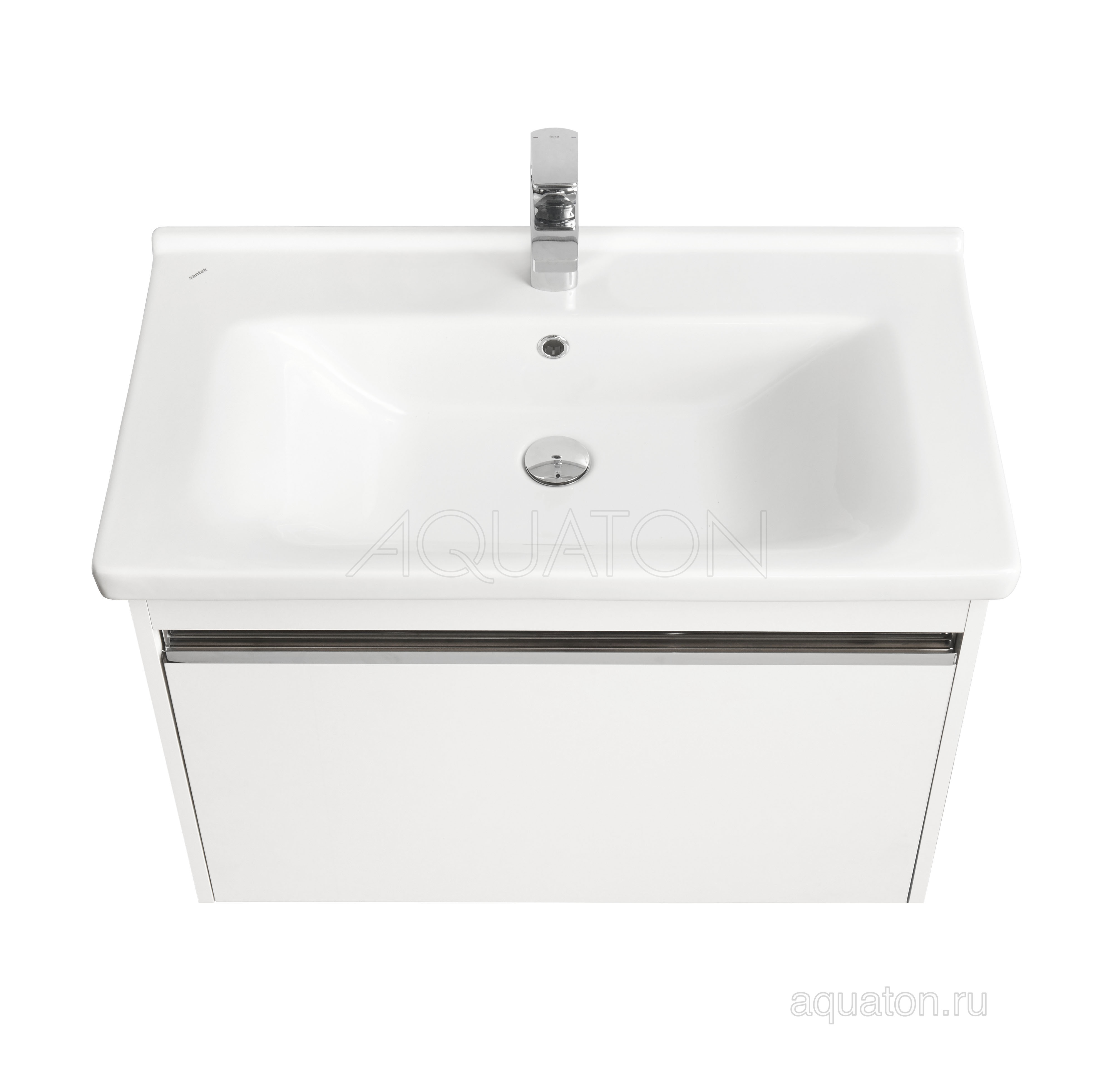 Тумба под раковину белая 80см AQUATON Капри 1A230201KP010