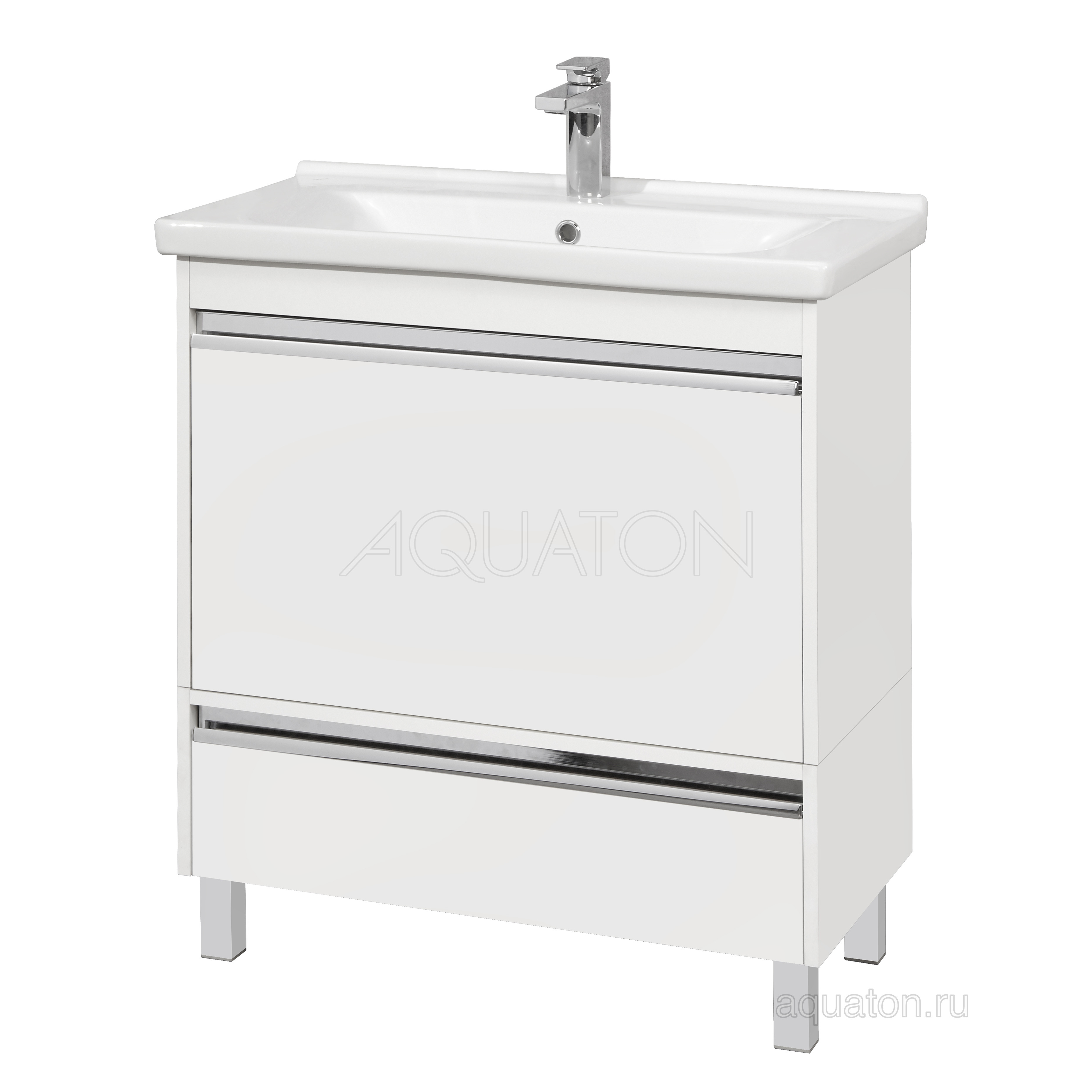 Тумба под раковину белая 80см AQUATON Капри 1A230201KP010