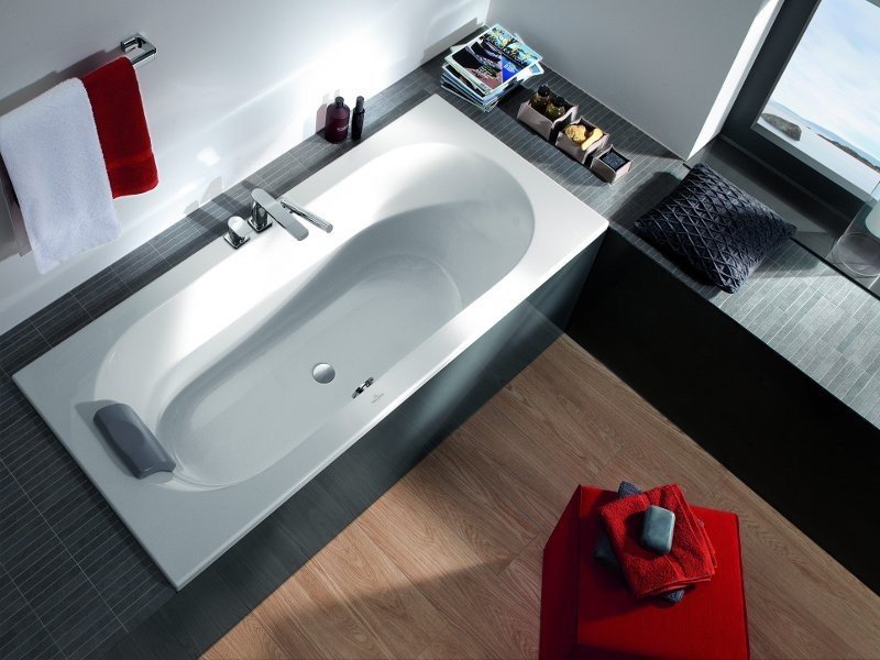 Ванна 190x90см Villeroy&Boch Oberon Stone White, с ножками, UBQ199OBE2V-RW