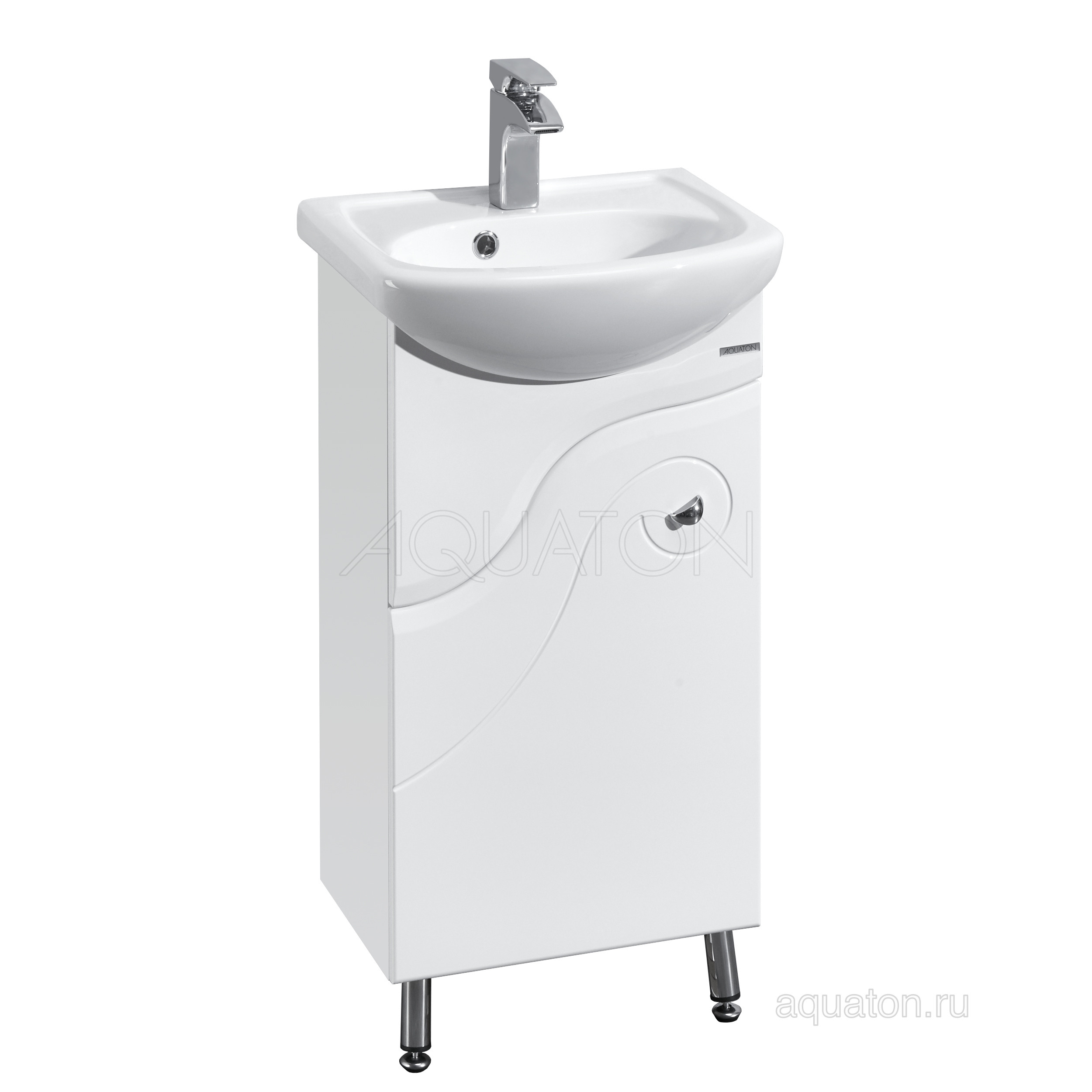 Тумба под раковину белая 45см AQUATON Колибри 1A065201KO01L