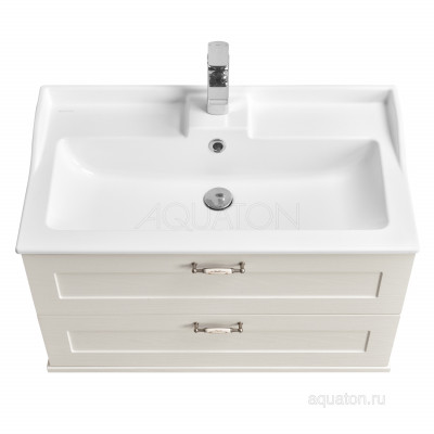 Тумба под раковину дуб белый 80см AQUATON Леон 1A186301LBPS0