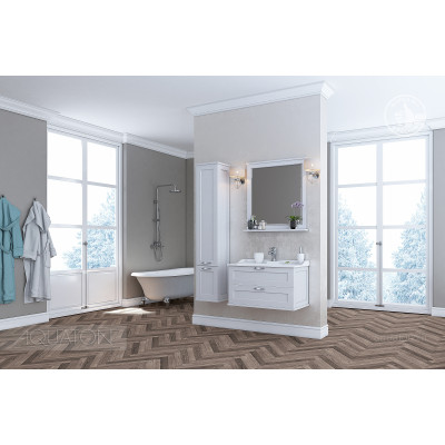 Тумба под раковину дуб белый 80см AQUATON Леон 1A186301LBPS0