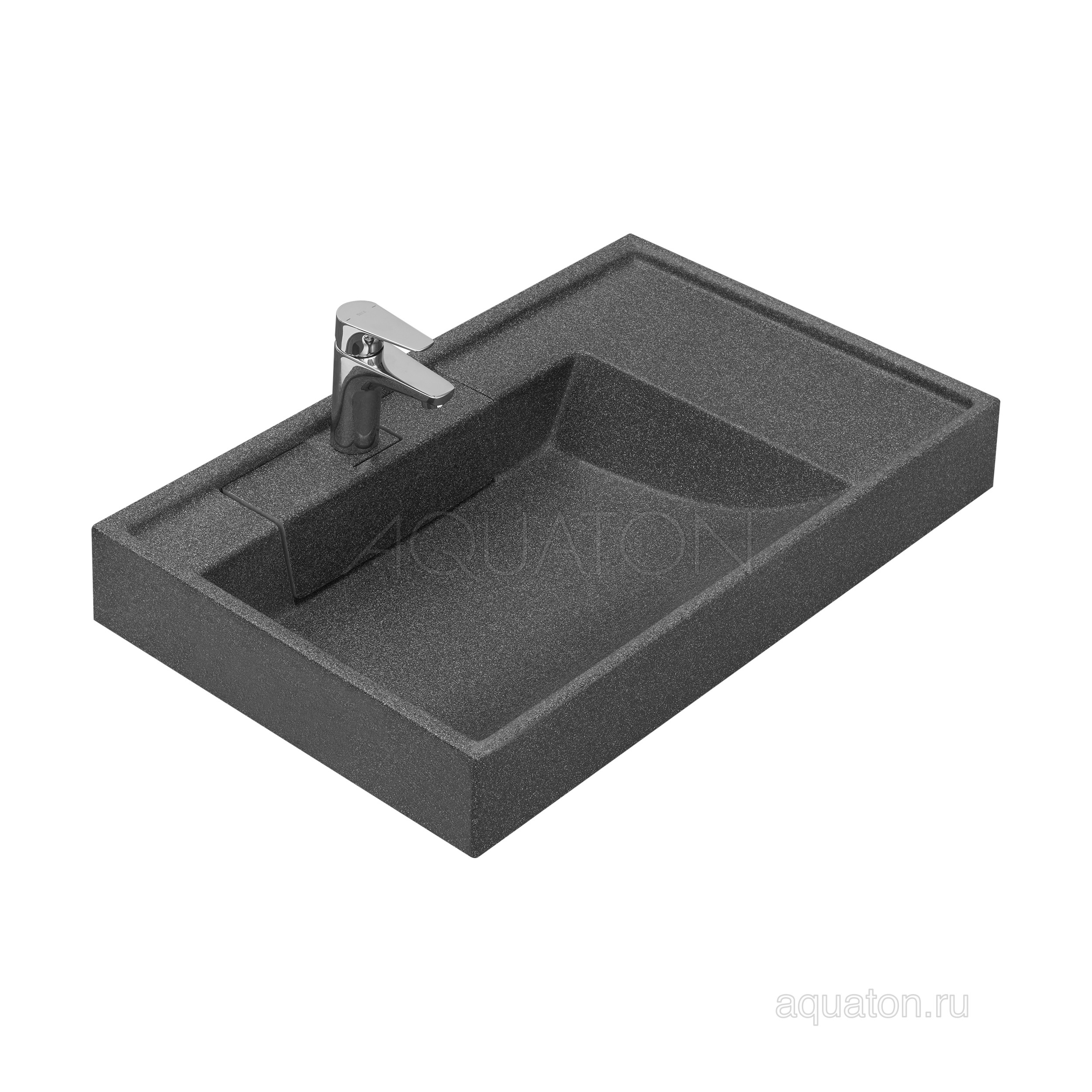 Раковина мебельная графит 80см Aquaton Рейн 1A72113KRW210
